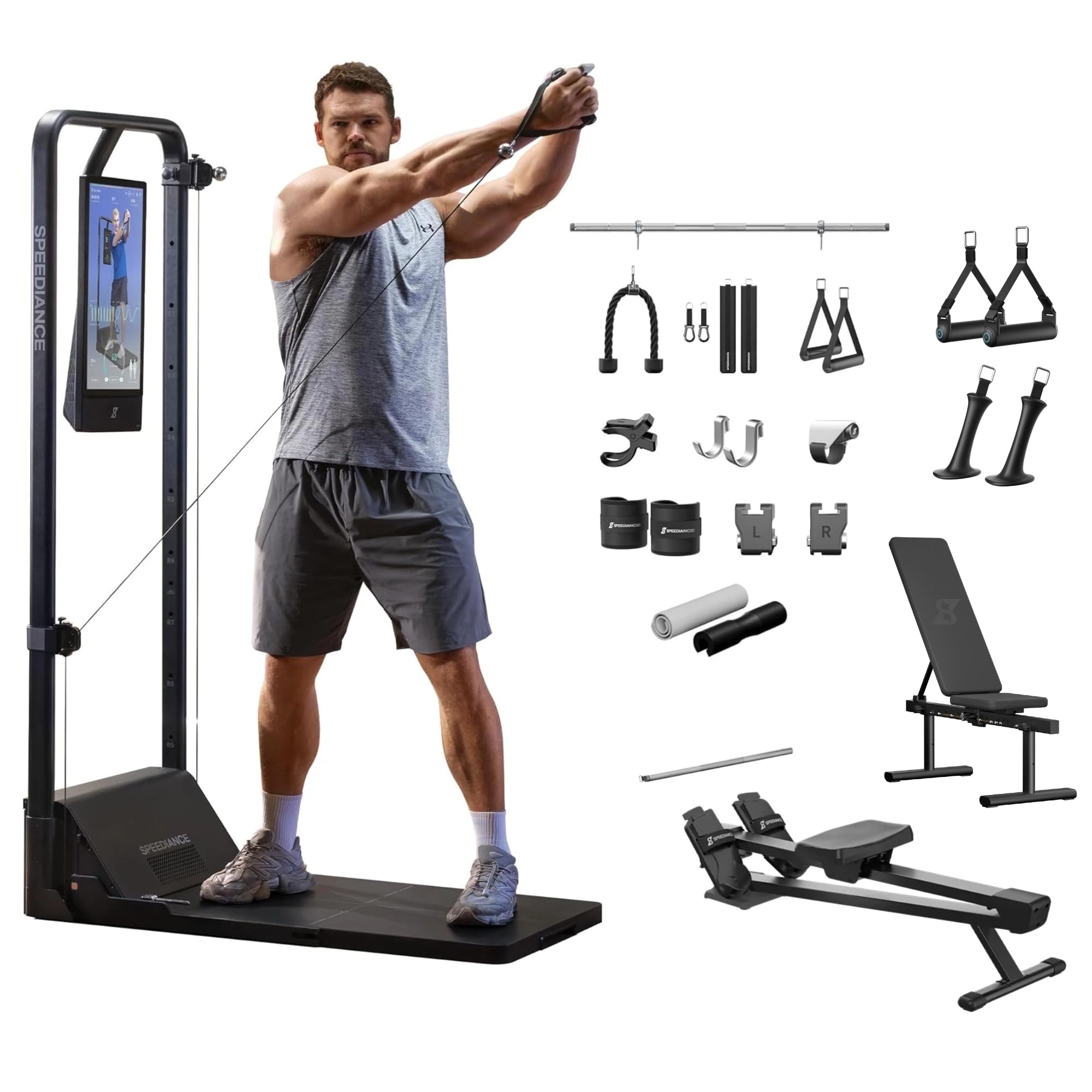 高橋　SPEEDIANCE GYM MONSTER 2 アクセサリーセット Amazon.com: Speediance Gym Monster 2 Smart Home Gym & Rowing Bench